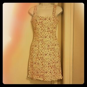 Rose printed summer fitted dress